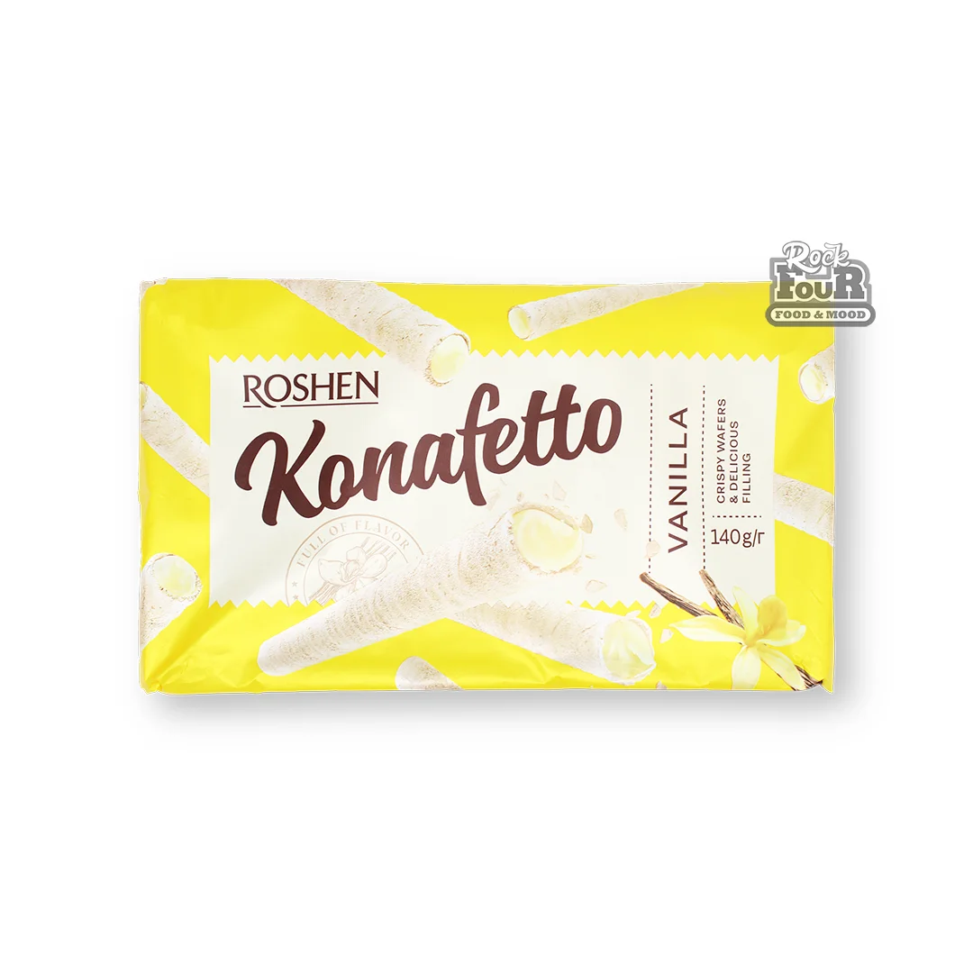 Waffle rolls "Roshen Konafetto Vanilla" with vanilla filling 140g
